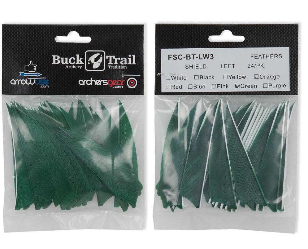 товар Оперение натуральное SHIELD 3" зеленое 24/шт