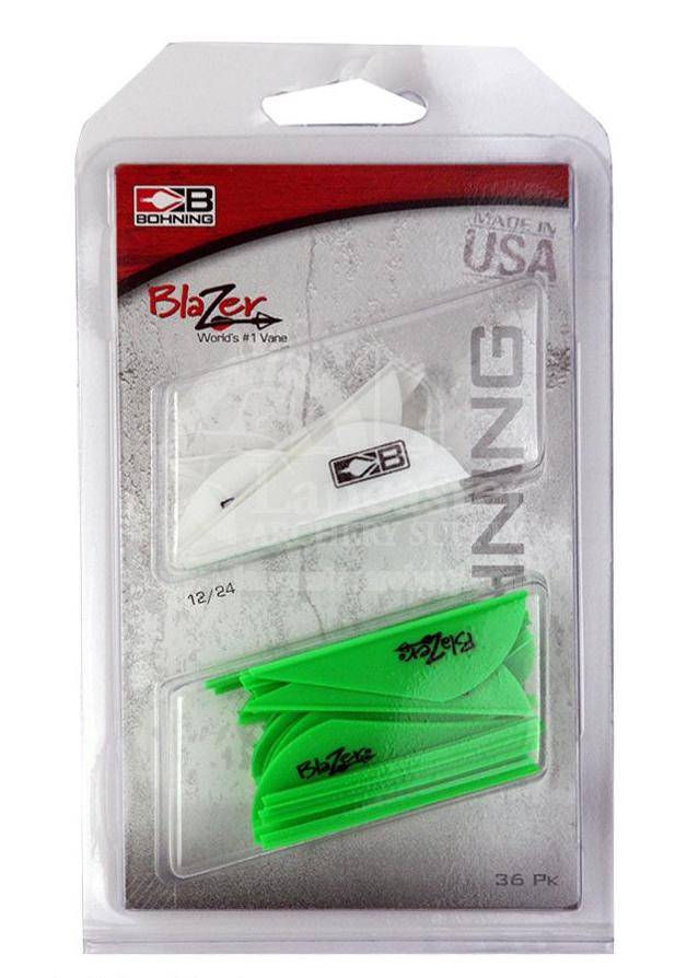 Комплект оперений Blazer Vanes 2 белое-зеленое 36 шт.