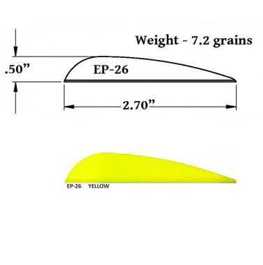 товар Оперение Arizona 2,6" желтое