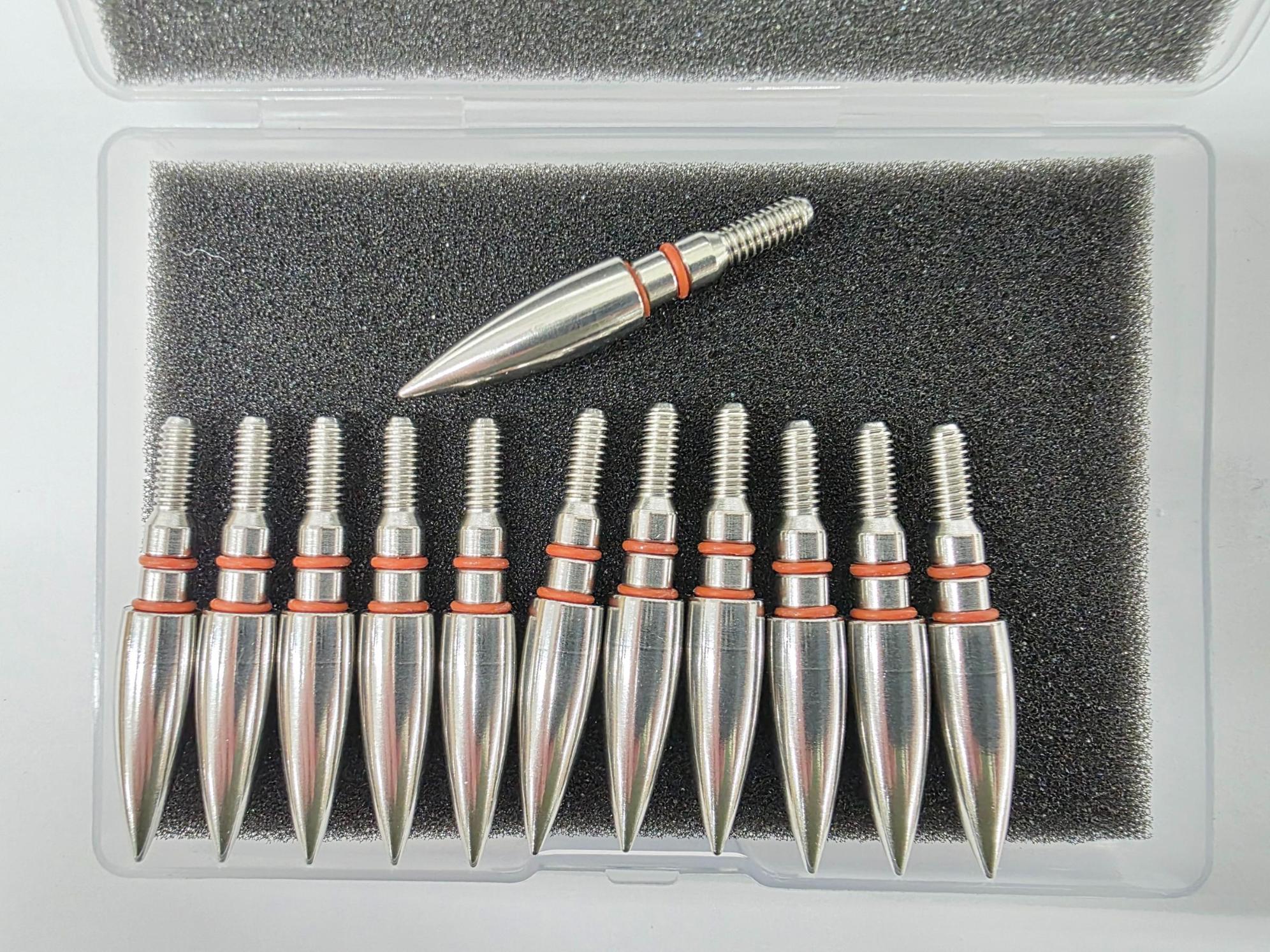 Наконечник для стрел Bullet point Stainles steel 5/16 100 гр 12 шт