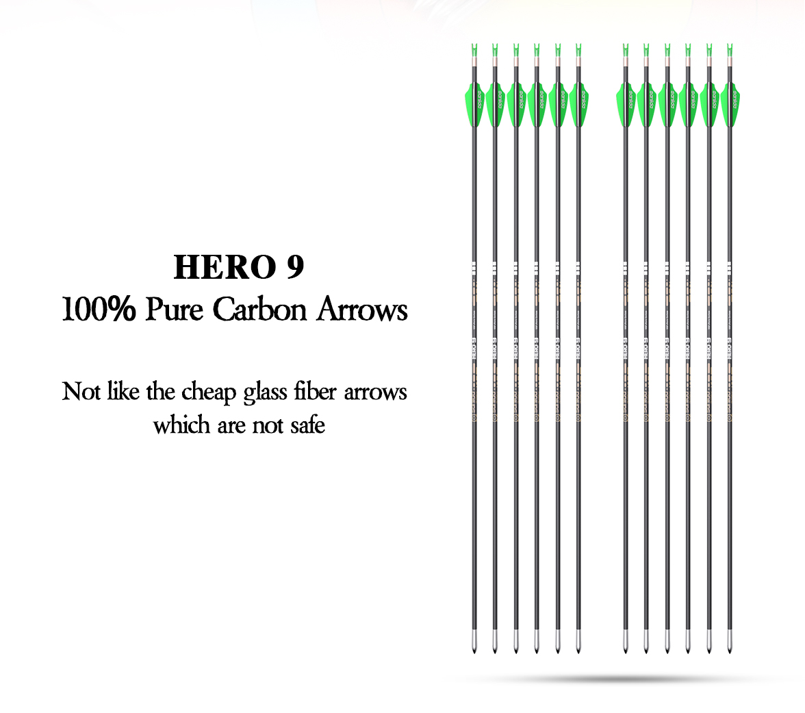 Стрела лучная спортивная Sanlida Hero 9 ID 3.2 12 шт.