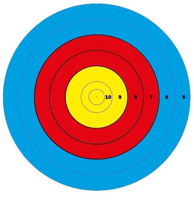 Мишень FITA 80см для стрельбы на 30 и 50 метров (зоны X-10-5)
