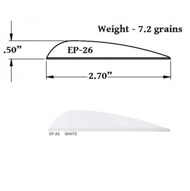товар Оперение Arizona 2,6" белое
