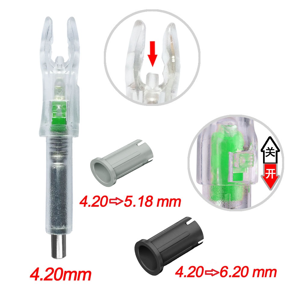 Хвостовик с подсветкой для лучных стрел 4.2 мм (3шт.) универсальный