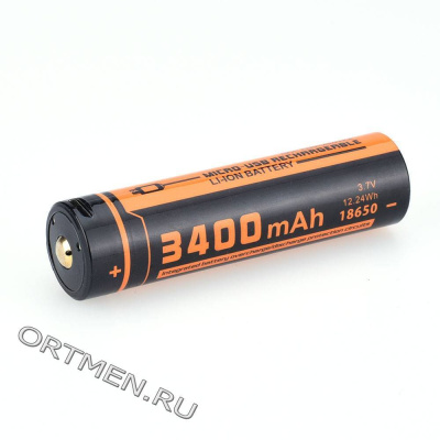 Аккумулятор 18650 FiTorch (3400 mAh) с зарядкой USB