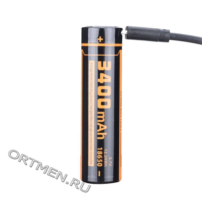 Аккумулятор 18650 FiTorch (3400 mAh) с зарядкой USB